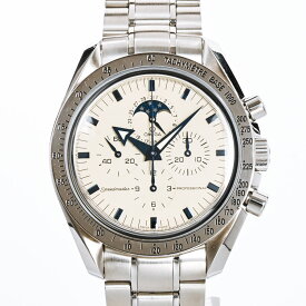 【中古】A品 オメガ スピードマスター ブロードアロー ムーンフェイズ 腕時計 3875.20.37 ホワイト