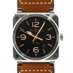 【未使用品】 ベルアンドロス BR03-92 GOLDEN HERITAGE 腕時計 BR0392-GH-ST/SCA ブラック メンズ