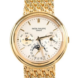 【中古】A品 パテックフィリップ パーペチュアルカレンダー 腕時計 3945/1J シルバー メンズ