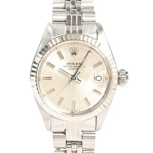 【ヴィンテージ】 ロレックス オイスターパーペチュアルデイト 腕時計 6917 3番 シルバー レディース