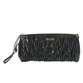 【中古】A品 ミュウミュウ クラッチバッグ クラッチバッグ 5N1455 ブラック レディース