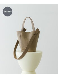 『別注』BEAURE*RODESKO カウレザー2ベルトバケツバッグ RODE SKO ロデスコ バッグ ショルダーバッグ ベージュ ブラック【送料無料】[Rakuten Fashion]