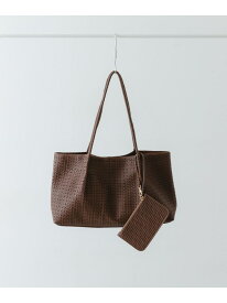 ポーチ付パンチングラージトートバッグ RODE SKO ロデスコ バッグ トートバッグ ブラウン ホワイト【送料無料】[Rakuten Fashion]