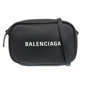 (4132) バレンシアガ BALENCIAGA カメラバッグ ショルダーバッグ レザー ブラック レディース メンズ 【中古】