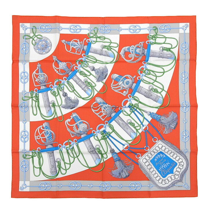 楽天市場】(8450) 【エルメス】 エルメス HERMES カレ90 Cliquetis 