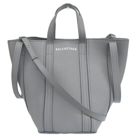 (4061) バレンシアガ BALENCIAGA エブリディ EVERYDAY 2.0 スモール 3WAY ハンドバッグ カーフスキン ブルーグレー レディース 581292 【中古】