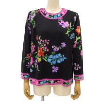 レオナール LEONARD コットン マルチカラー 花柄 ブラウス 11R M 楽天 