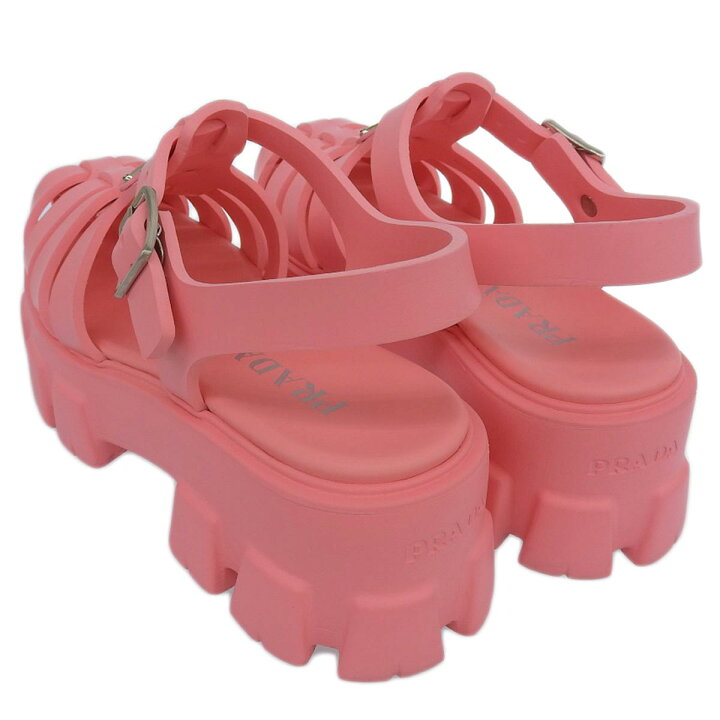 楽天市場】(8932) プラダ PRADA フォームラバーサンダル 厚底 ラバー 