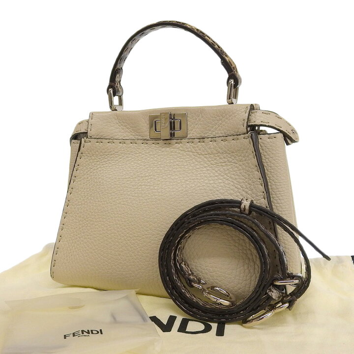 楽天市場】(8971) フェンディ FENDI ピーカブー ミニ パイソン 2WAY 