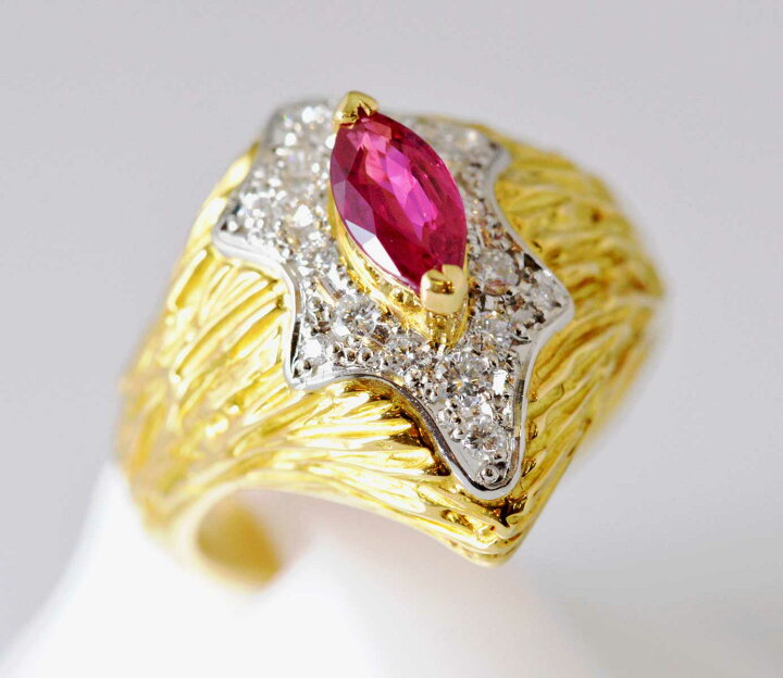 楽天市場】(6141) 【その他】 翁 淳 K18 PT900 ルビー0.79ct ダイヤ  