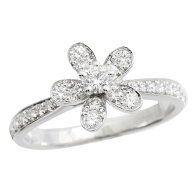 (3589) ヴァンクリーフ＆アーペル VAN CLEEF & ARPELS 750WG ホワイトゴールド ダイヤ ソクラテス1 フラ…