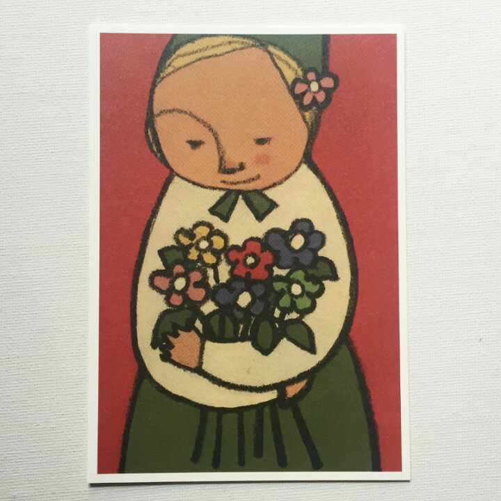 楽天市場 Susumu Fujimoto 藤本 将 Aiken Drum エイキンドラム ポストカード 女の子 花束 Roger