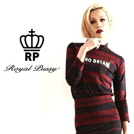 【30%OFF SALE】ROYAL PUSSY / ロイヤルプッシー「JACQUARD CHECK HIGH NECK TOP」ハイネックトップ 長袖 チェック柄 ストレッチニット 黒 赤 グレー ブラック ワインレッド ロック パンク メンズ レディース タートルネック ギフトラッピング無料 ステージ衣装 Rogia