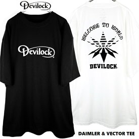 DEVILOCK デビロック「DAIMLER & VECTOR TEE」オーバーサイズ ビッグTシャツ BIG 黒 ブラック バックプリント ロゴ クルーネック スカル ドクロ ハードコア HARDCORE メンズレディース UK パンクロック PUNK ROCK メタル METAL バンド フェス ギフト無料 ステージ衣装 Rogia