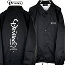 DEVILOCK デビロック「VERTICAL DAIMLER COACH JACKET」コーチジャケット ジャンパー ウインドブレーカー トラックジャケット ナイロン 軽量 黒ブラック バックプリント ロゴ スカル ドクロ メンズレディース パンクロック PUNKROCK ハードコア バンド ステージ衣装 Rogia