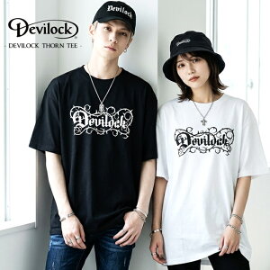 DEVILOCK �f�r���b�N�uRogia���� DEVILOCK THORN TEE�v����T�V���c �I�[�o�[�T�C�Y �r�b�O ���� �u���b�N �z���C�g �����Y���f�B�[�X �� ���S �N���[�l�b�N UK �p���N���b�N PUNKROCK �n�[�h�R�A HARDCORE ��