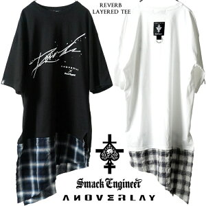 ANOVERLAY (lynch.�蒼) × SMACK ENGINEER (�X�}�b�N�G���W�j�A)�uREVERB LAYERED TEE�v�A���I�[�o�[���C �R���{ ���C���[�h�r�b�OT�V���c �I�[�o�[�T�C�Y ���u���b�N ���z���C�g �X�y�[�h �X�J�� �h�N�� ��