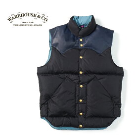 WAREHOUSE ウエアハウス ダウン ベストLot Rocky Mountain Featherbed × WAREHOUSE"NYLON DOWN VEST"2221(24AW)