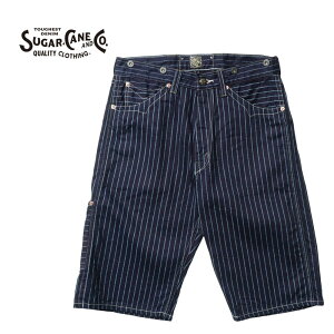 SUGAR CANE VK[P[ V[gpc FICTION ROMANCE"9oz. WABASH STRIPE ZIP FLY SHORTS"SC51443
