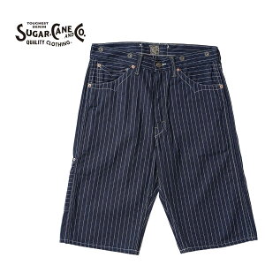 SUGAR CANE �V���K�[�P�[�� �V���[�g�p���c FICTION ROMANCE9oz. WABASH STRIPE ZIP FLY SHORTSSC51443