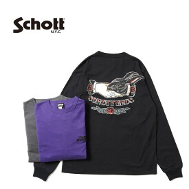 Schott ショット 長袖Tシャツ "LS T-SHIRT SHAKE HANDS BUNNY" 782-3230014