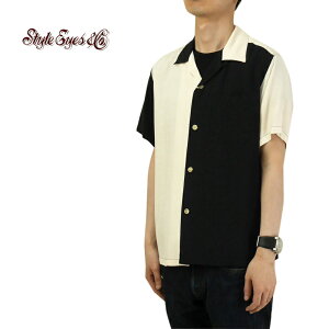 STYLE EYES �X�^�C���A�C�Y ���� �V���c �gDUO TONE�hS/S RAYON BOWLING SHIRT SE38370