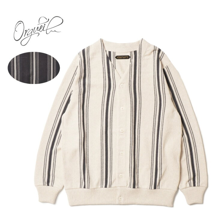 楽天市場】ORGUEIL オルゲイユニット カーディガン Stripe Knit 