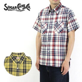 SUGAR CANE シュガーケーン 半袖 シャツ MADRAS CHECK S/S WORK SHIRT SC38159 【メンズ 東洋エンタープライズ マドラスチェック ワークシャツ】10P03Dec16【RCP】