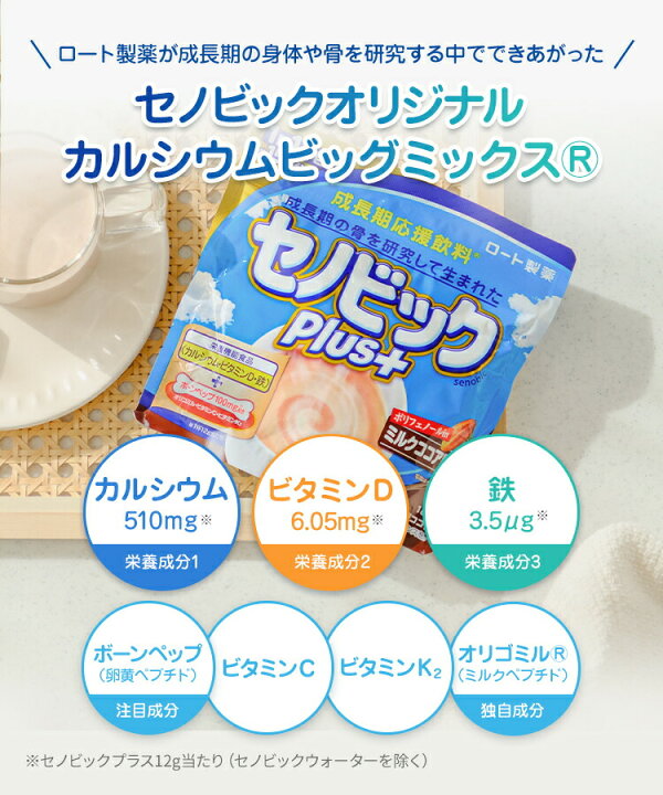 楽天市場】【お試し】ロート製薬公式 成長期応援飲料 セノビックPlus 