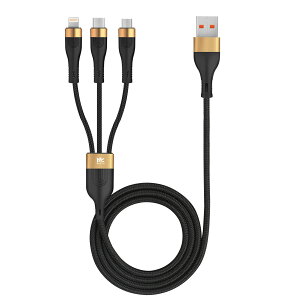 RoiCiel 3in1 USB-A to USB-C Lightning Micro 1.2M 3in1P[u 3䓯[d ő66Wo Ή 11V 6A }[d 3ޒ[q fh~ AhCh X}z iPhone ̑ @ ΉOeB[V[Y