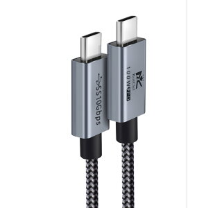RoiCiel ϋv iC USB-C to USB-CP[u PD100W Ή 5A }[d 4K 60Hz𑜓x fo USB3.1 Gen2W 10Gbps f[^] Type-C @Ή E-Marker fh~ AhCh X}z ̑ USB C @