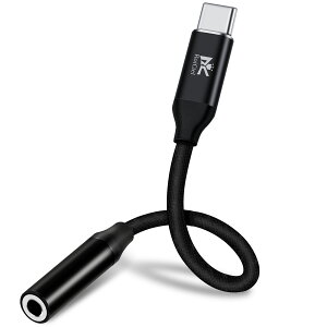 RoiCiel USB C - 3.5mm wbhtHWbNA_v^ nC] Ή USB-C & 3.5mm I[fBIA_v^ CzWbN ϊ Type C-3.5mm CzϊA_v^[ DAC ʒ ʘb yΉ iPhone 