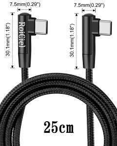 RoiCiel [ L^ RlN^[ USB-CP[u ϋviC Power Delivery Ή 60W 3A 20V 5Gbps f[^] fh~ AhCh X}z ̑ USB-C @Ή