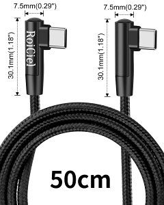 RoiCiel [ L^ RlN^[ USB-CP[u ϋviC Power Delivery Ή 60W 3A 20V 5Gbps f[^] fh~ AhCh X}z ̑ USB-C @Ή