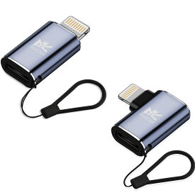 RoiCiel iphone変換アタブター ストラップ 付 最大PD30W出力 Type-C から Lightning アルミニウム合金製 変換アダプター iphone 変換コネクター USB-C to ライトニング E-Markerケーブル アップル 純正 USB-Cケーブル 急速充電 データ転送 グリティーシーリズ lightning 変換