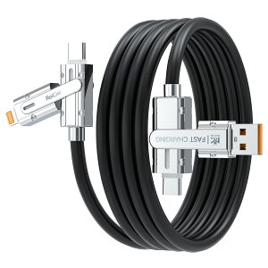 y2{ڔzN[|z RoiCiel 4in1 ϊ P[u PD ő 120W USB-C to C Lightning & USB-A to C Lightning 4 Rϊ fh~ LEDCWP[^[ }[d f[^] X}z iPhone Android m[g PC @