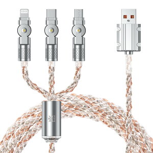 y2{ڔzN[|zzz RoiCiel 3in1 USBP[u  }[d 1.2m USB-A to Lightning Type-C Micro ő66W 3in1[dP[u 3䓯[d f[^] RlN^ ]@\ LED ԍ iPhone Android 