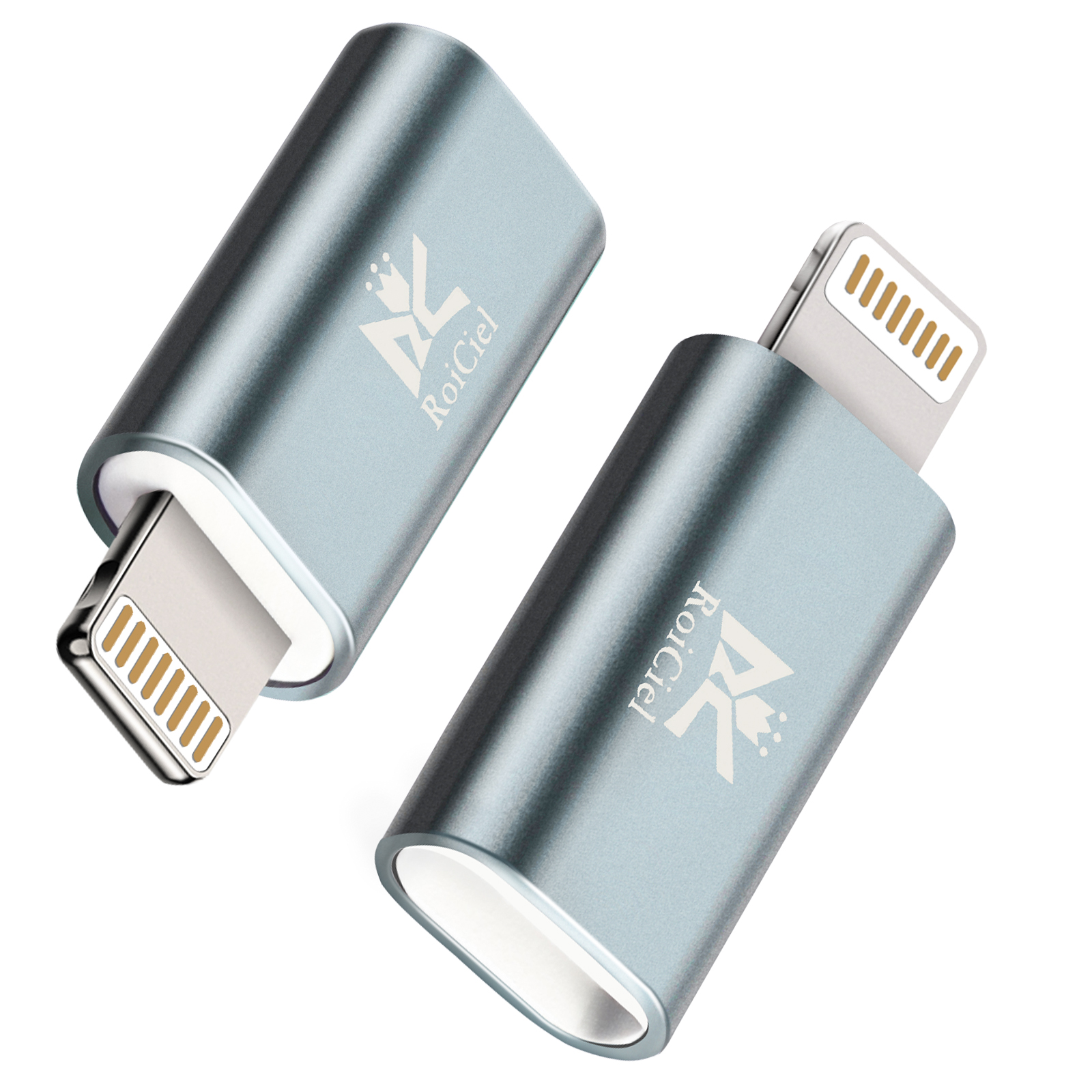 RoiCiel（グリティーシーリズ）iphone変換アタブターType-CからLightningへアルミニウム合金製変換アダプター 変換コネクターUSB PD（PowerDelivery＝パワーデリバリー） to ライトニング PD100Wケーブル アップル純正USB-Cケーブルも対応急速充電 データ転送