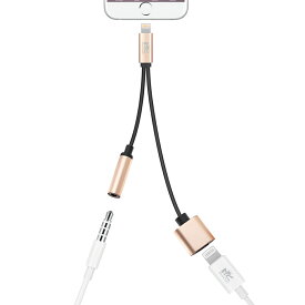 【IOS17対応】RoiCiel（グリティーシーリズ）2in1 ライトニングポート3.5mm端子iphone イヤホン変換アタブター Adapter Audio オーディオ ジャックイヤホンヘッドホン インタフェース変換Lightning充電口付きiPhone 14/13/12/11/11/XS/XSMax/XR/X/8/7/6/5/SEiPad iPod対応