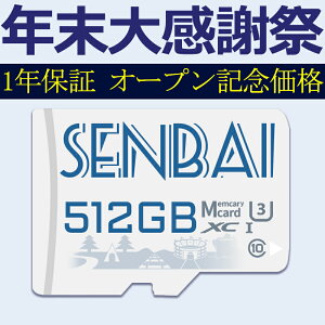 512GB �}�C�N��SD�J�[�h microSD�J�[�h U3 Class10 �ő�100MB/s �����f�[�^�]�� ��e�� �h�� �ϏՌ� �ω��x �h�ƃJ���� �h���C�u���R�[�_�[ �X�}�z �^�u���b�g �Ή� 1�N�ۏ�