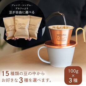 コーヒー豆 【自分で選べる】 各 100g × 3種 マイセレクトセット 送料無料 | コーヒー 飲み比べ 珈琲 珈琲豆 ドリップ ロクメイコーヒー スペシャルティコーヒー コーヒー豆 珈琲豆 粉 豆のまま 中挽き 粗挽き シングルオリジン ブレンド 人気 お試し ポスト投函