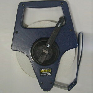 30mメジャー エスロン巻尺(メジャー)ハヤマキタイプ 30m No.1230-HRW(No.1230HRW) 早巻き リール 測定機器 ファイバーテープ 両面目盛付き