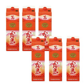 茜霧島 1800mlパック 1ケース　25度【地域限定送料無料】　霧島酒造　6本セット　紙パック　本格芋　いも焼酎　茜霧島　6本 お中元 おすそわけ