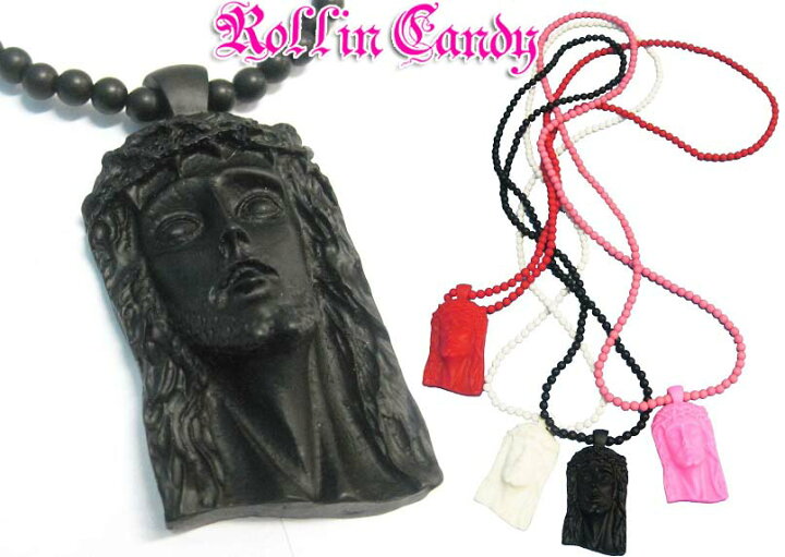 楽天市場】【メール便3点まで270円】4カラー JESUS ネックレス 
