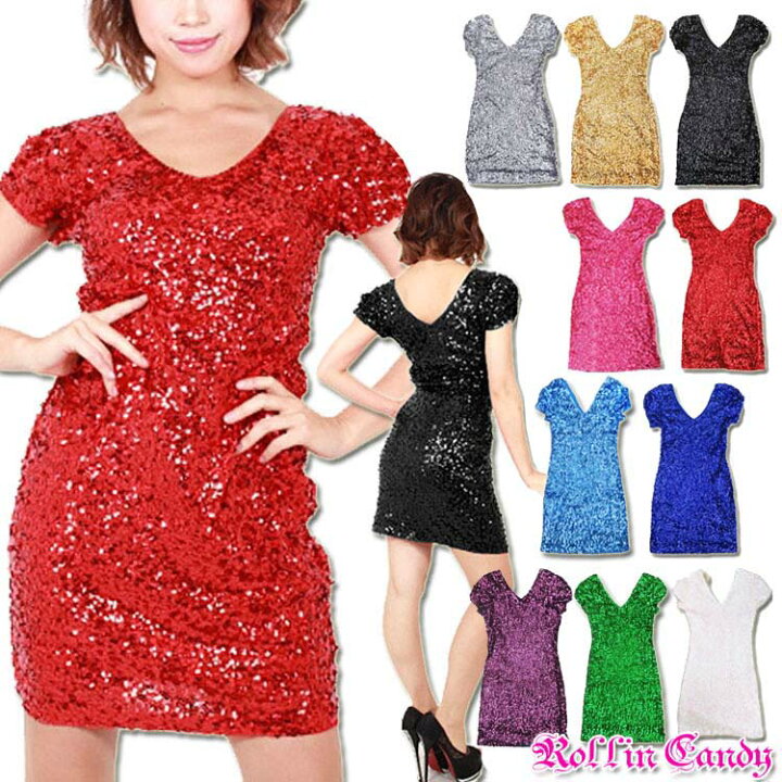 楽天市場 ダンス衣装 ステージ衣装に 袖あり Vネック スパンコール ワンピース ミニワンピ ミニドレス 社交ダンス ジャズダンス キラキラ ダンサー パーティー 発表会 ボディコン カラオケ衣装 舞台衣装 コーラス 派手 レディース 婦人服 S013 S022 ローリンキャンディー