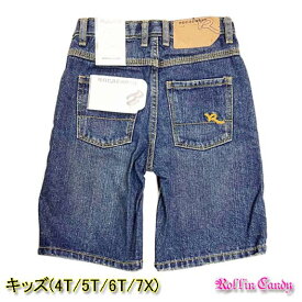 【アウトレット】キッズ用 ROCAWEAR(ロカウェア) デニム ハーフパンツ 4歳 5歳 6歳 7歳 kids 100cm 110cm 120cm 130cm ヒップホップ HIPHOP B系 ジーンズ ハーパン スケーター 男の子 B-Boy ストリート系 ダボパン ダボダボ ブルーデニム ローライダー ボトムス F133-F136