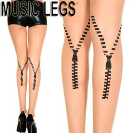 MusicLegs(ミュージックレッグ) バックジッパーシアータトゥーストッキング/タイツ ML7388 tattoo ベージュ ブラック パーティー 発表会 ファスナー レディース パンスト セレブ A81