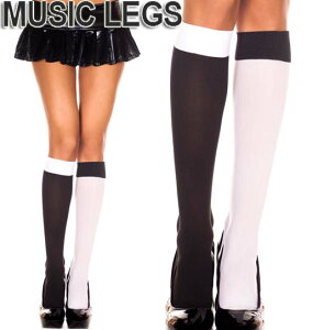 �y���[����3�_�܂�270�~�zMusicLegs(�~���[�W�b�N���b�O�X) ���E�F�Ⴂ�W�F�X�^�[�I�y�[�N�j�[�n�C�^�C�c/�X�g�b�L���O ML5744 �u���b�N×�z���C�g �� �� �n�C�\�b�N�X ���m�N�� �s�G�� �R�X�`��