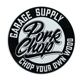 PORKCHOP GARAGE SUPPLY ポークチョップ ガレージサプライ　CIRCLE SCRIPT STICKER サークル スクリプト ステッカー　3色（BLACK/RED/GREEN）