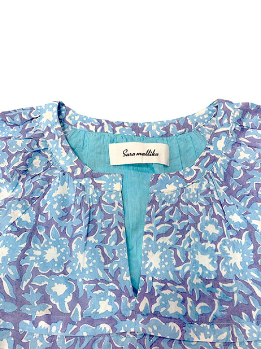 楽天市場】Sara mallika サラマリカ COTTON BLOCK FLOWER PRINT FRILL 